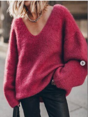 MIKUTA The Fluffy Mohair Wool Sweater SMALL oversized